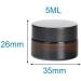 Kingyh 6-Pack 5ml Amber Glass Bottles - Perfect for Cosmetics Creams Lotions Essential Oils & Powders | Empty Containers with Lids - Buy Online on GoSupps.com