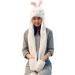 IBLUELOVER Kids 3-in-1 Winter Hat Gloves Scarf Set - Faux Fur Party Animal Hooded Cartoon Hat Scarf Gloves - Plush Warm Hoodie Beanie Caps for Boys Girls Teens - White Rabbit - Buy Online on GoSupps.com