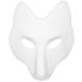 Alipis fox mask: white blankomaske hand painting fox mask in the Japanese style DIY crafting mask for Halloween masquerade costume cosplay
