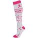 Buy Women's 10-14 mmHg Compression Socks - Medium White with Hope Ribbon for Enhanced Support | International Shipping Available - Buy Online on GoSupps.com