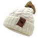 REDCUB Toddler and Baby Winter Bobble Hat Beanie with Pom Pom | Girls Boys Acrylic Kids Baby Beanies | Soft Thick Knit Winter Bobble Hat | 12-36 Months 12-3 Years Snow White