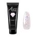 ICATHUNY 15ml Poly Nail Gel Long Lasting Gel Nail Extension Nude Poly Nail Enhancemen Glitter Nail Builder Gel Easy to Use for Nail Art DIY or Salon for Beginners (Clear glitter)