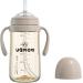 UBMOM No-spill  Backflow prevention Sippy Cup with Straw  PPSU Learner Cup with Handle for Baby and Toddlers  BPA free  9.47oz (Chocolate)
