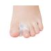 MENOCADY Pack of 12 Gel Toe Separator, (1/4" Thick) Big Toe Spacers, Single Loop Toe Spreader for Bunions, Overlapping Toe, Corrector and Spacer (Clear)