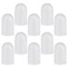 Toe Sleeve Protectors 10pcs Toe Protectors Toe Caps Pinky Toe Covers Anti-wear Toe Sleeve Silicone Small Toe Caps Protect Toe from Rubbing Ingrown Toenails Blisters White