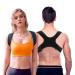 BACK POSTURE CORRECTOR for Men and Women Fully Adjustable Straightener - Upper Spine Support- Neck Shoulder Clavicle and Back Pain Relief -Breathable (Universal Fit) Black