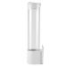 Water Cup Dispenser Wall Mounted Anti Dust Paper Cup Dispenser Plastic Holder Biodegradable Paper Cones 7.5cm 50 Cups.