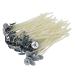 DGQ 3.5 Inch Natural Candle Wicks with Tabs 100pcs 100% Natural Cotton Core - Low Smoke - Pre-Waxed for Candle Making