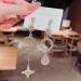 Earrings for Women Ladies Earrings Ladies Asymmetrical Rhinestone Pendant Earrings Ladies Fashion Golden Long Pendant Earrings Party Jewelry Fashion Earrings Earrings for Women - Buy Online on GoSupps.com