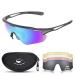 Cycling Glasses, TR90 Unbreakable Frame Polarized Anti-UV400 Sports Sunglasses 502sgy-iceblue-m Medium (W*142MM