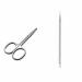 YSUUZRL 2 Pcs (Nasal hair scissors+Glass bead needle) Whitehead Removal Acne Blackhead Removal Needles Tweezers Beauty Salon Pimples Needles Deep Cleaner Clip Tool