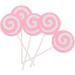 5PCS Lollipop Shaped Cake Toppers in Pink for Decoration Cupcake Toppers for Baby Shower Birthday Party Wedding - Buy Online on GoSupps.com