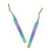 2PCS false eyelashes tweezers steel tweezers eyebrow clip eyelash nipper eyebrow tweezers lash extension applicator eyelash tools Curved Tip Tweezers bagged Miss Eyelash curler Tweezers Red