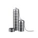 Aluminum Alloy Travel Medicine Organizer Portable Waterproof Weekly Medicine Organizer Waterproof Pill Box Weekly Large Capacity Aluminum Alloy Medicine Organizer for Fish Oil Vitamins Grey