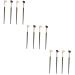 Healeved 12 Pcs Nose Shadow Brush Angled Brush Contour Blending Brush Face Makeup Brush Wooden Handle