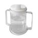 Ibluelover 2 Handle Plastic Mug Clear Spouted Cup Adult Sippy Cup Lightweight Drinking Cup Spill-Resistant Water Cup Feeding Cup with Easy-to-Grasp Handles Coffee Mug for Hot and Cold Beverages