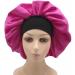 YUPs Large Wide Elastic Band Sleeping Satin Bonnet for Curly Afro Braids and Long Hair One Size-L Hot Pink - Buy Online on GoSupps.com
