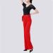 Women's Latin Ballroom Dance Flare Pants - High Waist Stretchy Practice Trousers (Small, Red) - Buy Online on GoSupps.com