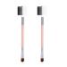 FRCOLOR Professional Cosmetics Brush Set - 2 Eye Shadow & Eyebrow Brushes with Spoolie - Double Sided Makeup Tools - Pink - International Shipping Available - Buy Online on GoSupps.com