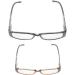 Buy 2 Pairs Rectangular Bifocal Reading Glasses for Women Designer Laser Flower Frame with Spring Hinge | Black & Brown 2.0x - Buy Online on GoSupps.com