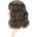 FAELBATY Short Bob Brown Wig with Air Bangs for Women - Curly Wavy Synthetic Cosplay Costume Wig in Natural Black/Dark Brown - 12 Inch - Buy Online on GoSupps.com