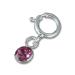 Elegant 925 Sterling Silver Nail Piercing with Rose Stone - Artful Nail & Foot Jewelry for International Shipping - Buy Online on GoSupps.com