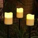 Solar Powered Candles Light Garden Courtyard Decoration Candle Light Outdoor Solar Light Christmas Halloween Holiday Home Decoration (Color : 3 pcs Yellow Light) (3 Pcs Yellow Light) - Buy Online on GoSupps.com