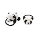 2 Pieces Chinese Plush Panda Shape Hair Tie Rubber Band Headdress Panda Rubber Band Hairpin Hair Accessory