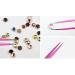 Pack of 2 Pink Stainless Steel Pointed Tweezers - Curved & Straight for Eyebrows Eyelashes & Decorative Nails - Buy Online on GoSupps.com
