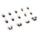 WOOXDYUK 24 Piezas U as Postizas Mate - Puntas de Presi n Arte Degradado Brillo Negro - Manicura Perfecta para Mujeres y Ni as - Buy Online on GoSupps.com