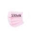 50/100 pieces white blue pink black one-off protection dust chief breathable oral cover adults Bandana face-mouth cover (pink 100 pieces)