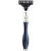 Haryali London 3 Blade Razor - Blue Resin Handle Beard & Moustache Razor in Black Gift Box | International Shipping - Buy Online on GoSupps.com