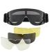 CROSSBODY Tactical Assault Goggles,Army Goggles Safety Goggles Airsoft Goggles Military Eye Protection Hunting Glasses for Shooting,3 Interchangeable Multi Anti Fog Lens.