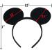 24 Pack Deluxe Mouse Costume Ears Headband - Black & Red Hair Accessories for Kids' Birthday Parties & Baby Showers - Buy Online on GoSupps.com