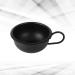 FRCOLOR Unbreakable Black Shaving Bowl with Metal Handle - Ideal for Men s Cream Foam & Lather - Durable Salon Tool | 9.2cm - Buy Online on GoSupps.com