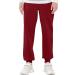 JIAHONG Kids Fleece Sweatpants Soft Brushed Joggers Pants Drawstring Casual Plain Sweatpants for Boys or Girls 3-12Y 3-4T Wine Red