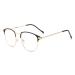Forki's reading glasses unisex square polygon glasses for men and women metal frames glasses monochrome glasses short-sighted glasses -1.0-2.2 c -2.5