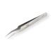 Vetus Tweezer Professional Tweezers Tool Non-magnetic Stainless Steel Curved Slant Tip Eyelash Eyebrow Tool (ST-17)
