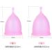 Floraupicious Reusable Menstrual Cup - Eco-Friendly 2 Pack (Large Pink/Purple) for Optimal Female Care - Buy Online on GoSupps.com