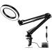 Lightweight Magnifying Glass Led Folding Long Arm Clip Eye Protection USB Reading Book Light Led Clip Magnifying Glass Electronic Maintenance Light/White Lofty Ambition