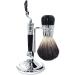 NSNT Exquisit Men's Shaving Brush Set | 3-Layer Silver Foam Cup & Soap Bowl | Stylish Classic Shaving Tool for Easy Grooming - Buy Online on GoSupps.com