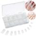 Nails Tips 500 Pieces Nail Tips False Nails Acrylic UV Gel Natural French Fake Nails with Box for Women Girls