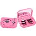 YiQiYi Cosmetic Case Empty Eyelashes Storage Case with Makeup Mirror Holder Box Fake Eyelash Packing Travel Storage Case Eyelashes Bag(Rose Pink) - Buy Online on GoSupps.com
