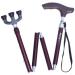 Walking Stick Folding Cane Walking Solid Wood Handle Folding Stick Adjustable Elderly Crutches Walker Purple Gray Red Walking Aid Wisdom