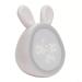 Heibteny Kinder Lichtwecker Wecker Cute Rabbit of cute children's alarm clock electronic alarm clock on bed with night light for children girls (white)