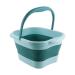 Ioiuskku collapsible foot bath pools multifunctional and large capacity at home or in the salon.Security: TPE easy to clean light blue