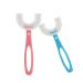 SATIS Silicone U-shaped Manual Toothbrushes for Kids 6-12 Years 2PCS Lovely Children Training Toothbrushes.