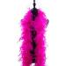 Fukang Feather Turkey Chandelle Boa - 40g 2 Yards (Bright Pink) with Color Lurex Embellishment - Buy Online on GoSupps.com