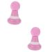 Beavorty 2 sets Mini massage device Muscle massage device percussion muscle massage device Small back massage device deep massage device Simply tool small bag fitness ABS pink
