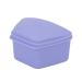 Moum routes trapezoidal box portable prosthesis storage box with locking design organizer for artificial teeth for adults and children when traveling (purple)